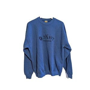 Vintage old navy trademark blue crewneck sweater size XL‎ cotton blend